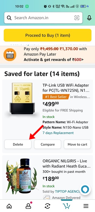 Αποθηκευμένα για αργότερα στο Amazon