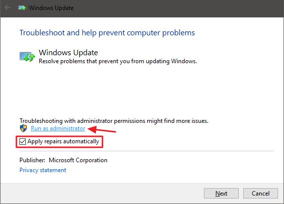 Πώς να διορθώσετε το σφάλμα 0x80070003 του Windows Update 4 Επιδιόρθωση του Windows Update όταν κολλάει