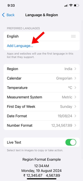 ζωντανή μεταγραφή ήχου στο iPhone