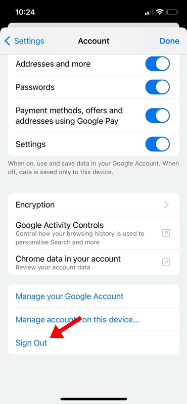 Οι σελιδοδείκτες του Chrome δεν εμφανίζονται στο iPhone