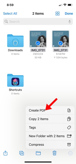 Πώς να μετατρέψετε εικόνα σε PDF σε iPhone