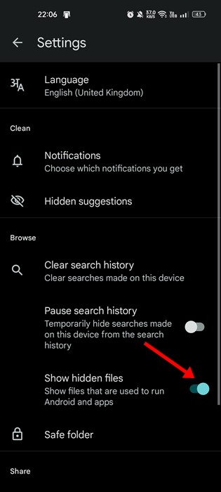 Κρυφά αρχεία και φακέλους στο Android