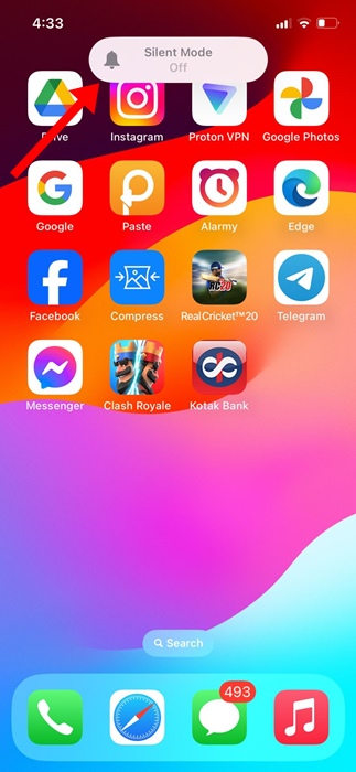 Βεβαιωθείτε ότι το iPhone σας δεν έχει ρυθμιστεί σε αθόρυβη λειτουργία