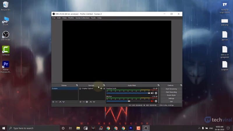 σφάλμα μαύρης οθόνης του OBS Studio