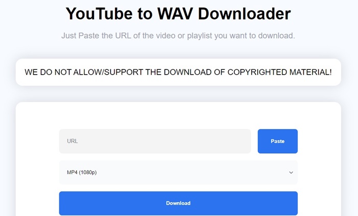 Μετατροπέας YouTube σε WAV