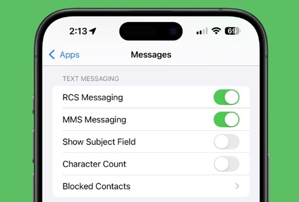 Ενεργοποίηση RCS σε iPhone