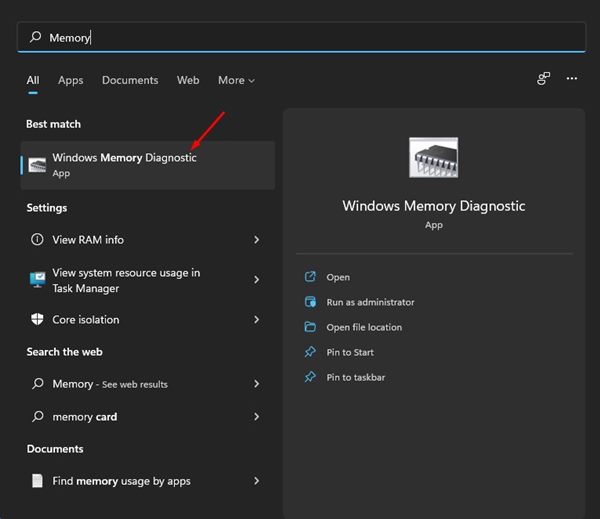 Διαγνωστικά μνήμης των Windows