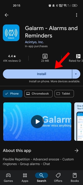 Πώς να παίξετε ξυπνητήρι μέσω ακουστικών σε Android