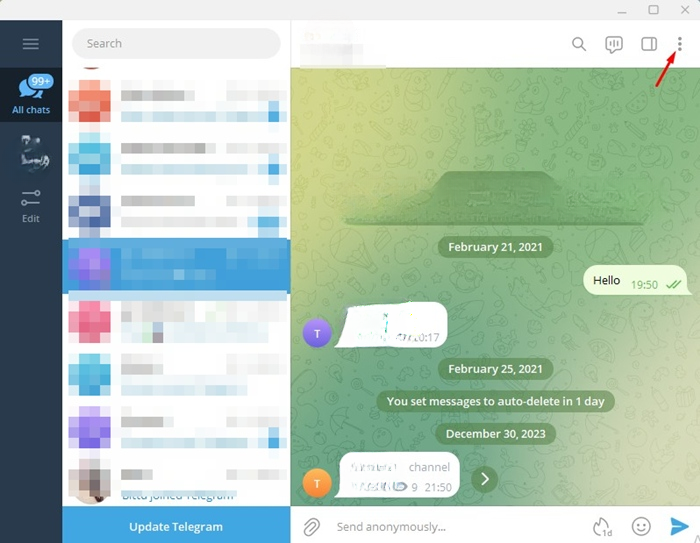 Πώς να εξάγετε το ιστορικό συνομιλιών στο Telegram