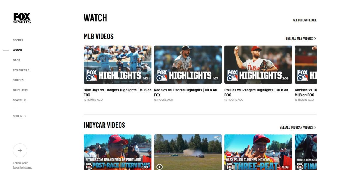 Καλά site για live streaming αγώνων