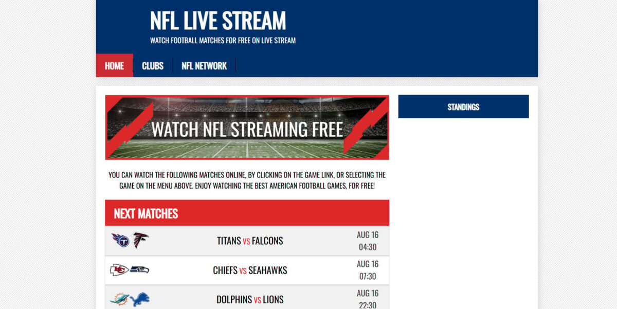 Καλά site για live streaming αγώνων
