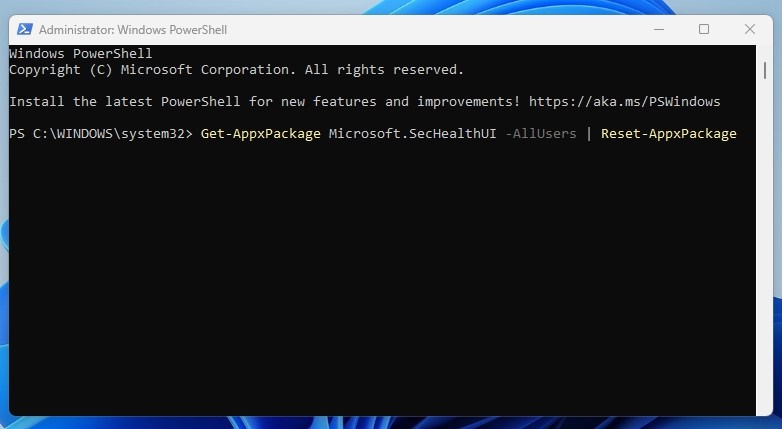 Βοηθητικό πρόγραμμα Powershell