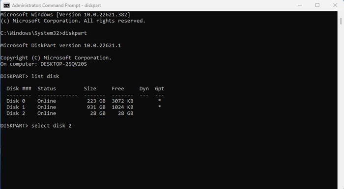 Πώς να μετατρέψετε MBR σε GPT στα Windows 11 9 επιλέξτε τον αριθμό δίσκου
