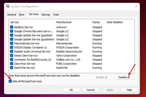 Η ασφάλεια των Windows δεν ανοίγει στα Windows 11; 9 τρόποι για να το διορθώσετε 16 Απενεργοποίηση όλων
