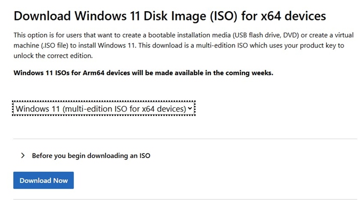 Λήψη αρχείων ISO 24H2 των Windows 11 (Όλες οι μέθοδοι) 4 Λήψη αρχείων ISO 24H2 των Windows 11