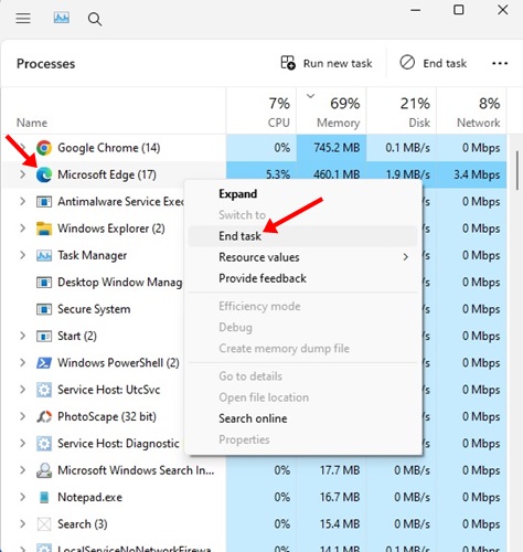 Το Microsoft Edge δεν ανταποκρίνεται
