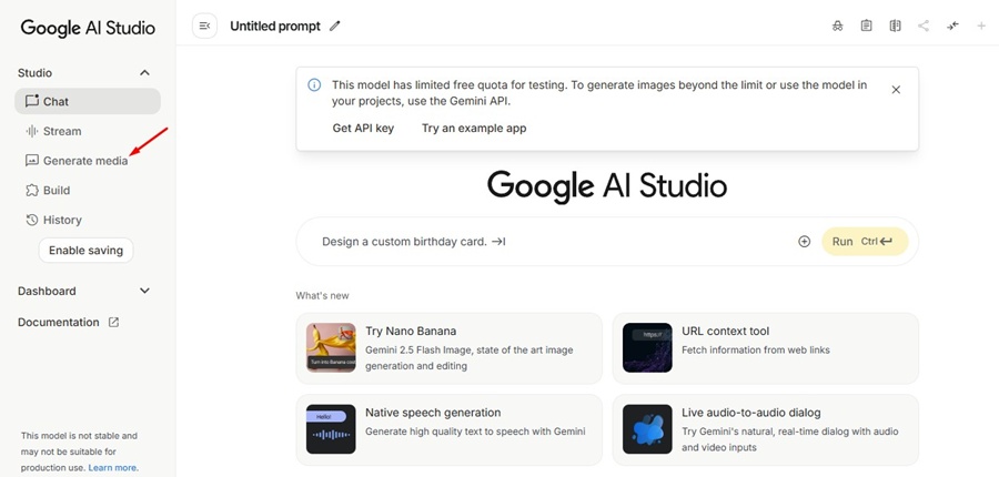 Πώς να δημιουργήσετε δωρεάν βίντεο AI με το Google AI Studio 3 δωρεάν βίντεο AI με το Google AI Studio