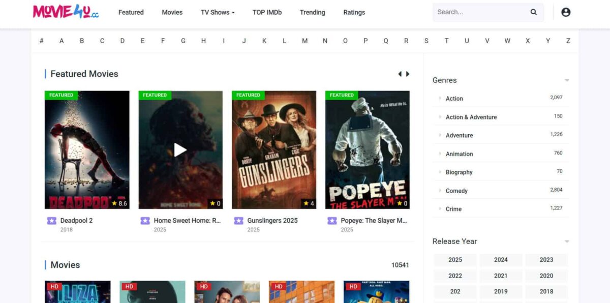 Εναλλακτικές για LookMovie