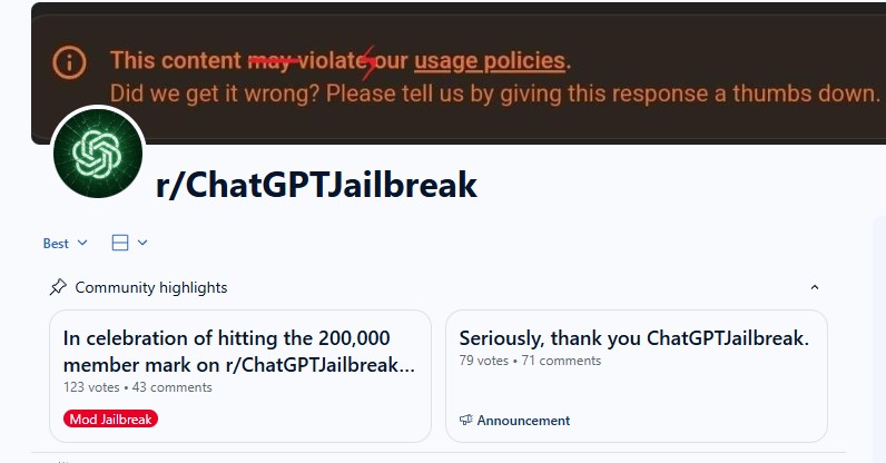 Πώς να κάνετε Jailbreak στο ChatGPT 4 ChatGPTJailbreak Subreddit