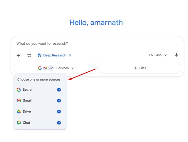 Πώς να ανακτήσετε δεδομένα από το Gmail, το Drive και το Chat στην εις βάθος έρευνα του Gemini 6 Πώς να ανακτήσετε δεδομένα από το Gmail, το Drive και το Chat στην εις βάθος έρευνα του Gemini
