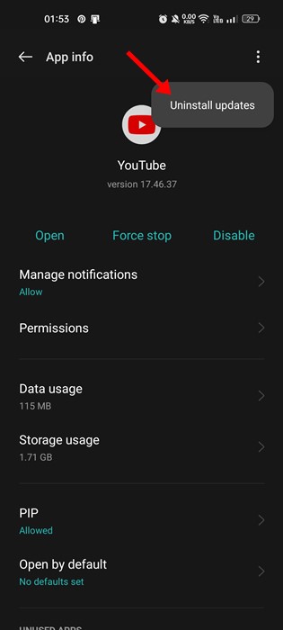 Πως να διορθώσετε τη μαύρη οθόνη του YouTube σε Android 8 Πως να διορθώσετε τη μαύρη οθόνη του YouTube σε Android