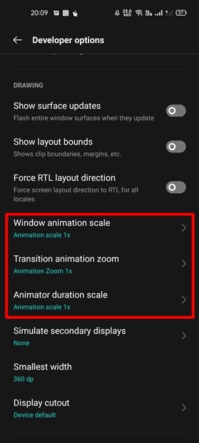 Κάντε το Android τηλέφωνό σας πιο γρήγορο 5 Απενεργοποίηση κινούμενων εικόνων