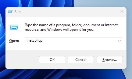 Το Ethernet δεν λειτουργεί στα Windows 11 Πώς να το διορθώσετε 14 inetcpl.cpl