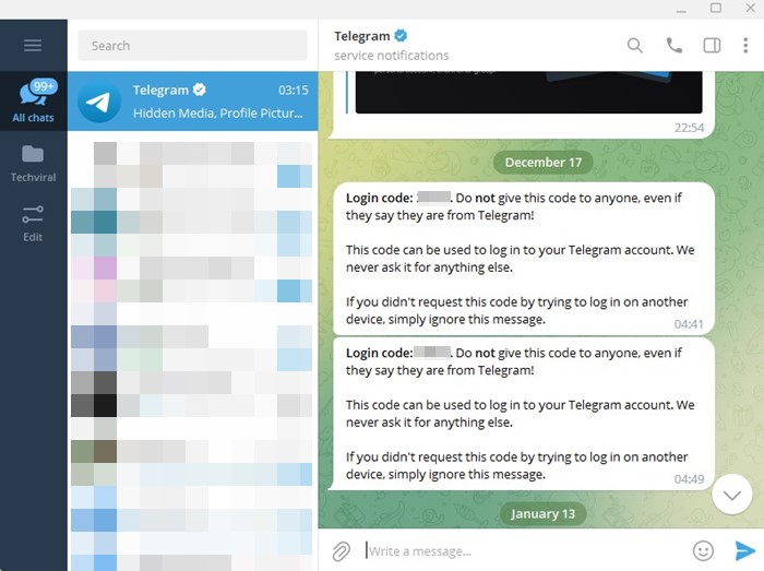 Το Telegram δεν στέλνει κωδικό SMS; 6 καλύτεροι τρόποι για να το διορθώσετε 7 Το Telegram δεν στέλνει κωδικό SMS