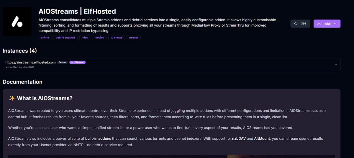 Καλύτερα Stremio Addons - πρόσθετα (Δωρεάν Ταινίες & Σειρές) 6 AIOStreams Καλύτερα Stremio Addons