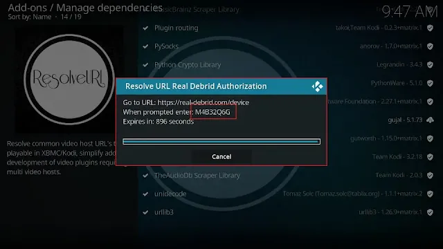 Πώς να εγκαταστήσετε και να ρυθμίσετε το Real Debrid στο Kodi 12 Πώς να εγκαταστήσετε και να ρυθμίσετε το Real Debrid στο Kodi