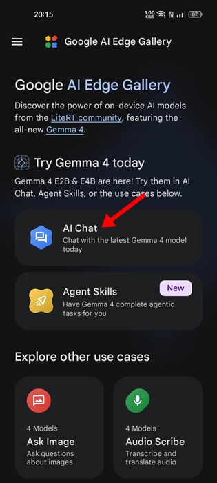 Πώς να εκτελέσετε το Gemma 4 τοπικά σε τηλέφωνο Android 5 Συνομιλία με Τεχνητή Νοημοσύνη