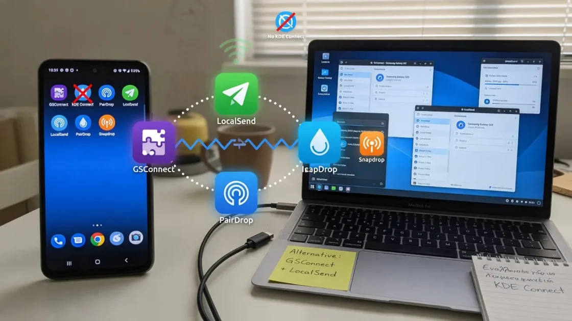 Εναλλακτικές λύσεις στο KDE Connect για τη σύνδεση κινητού και υπολογιστή 3 Εναλλακτικές λύσεις στο KDE Connect για τη σύνδεση κινητού και υπολογιστή