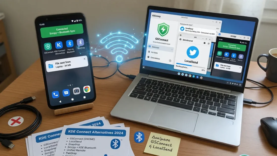 Εναλλακτικές λύσεις στο KDE Connect για τη σύνδεση κινητού και υπολογιστή
