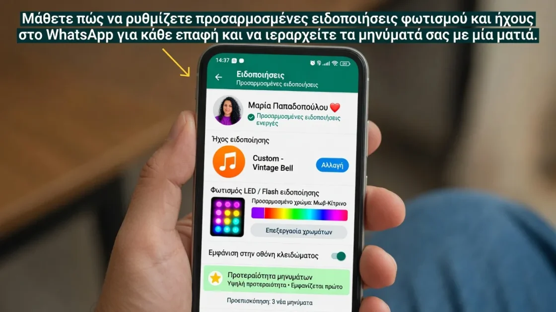 Πώς να ρυθμίσετε προσαρμοσμένες ειδοποιήσεις φωτισμού για κάθε επαφή