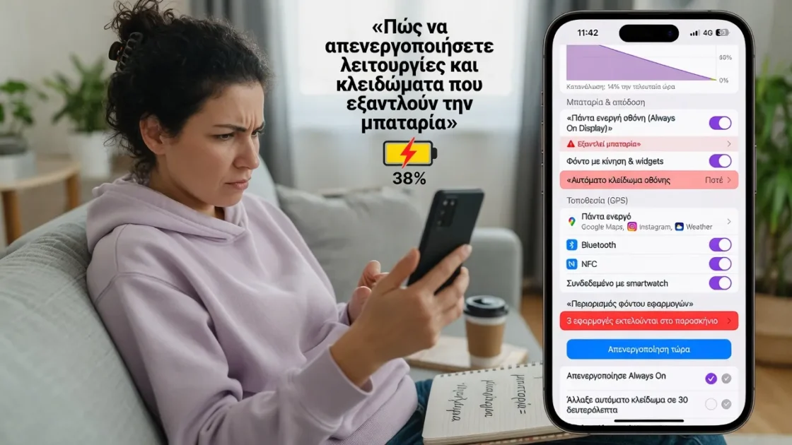 Πώς να απενεργοποιήσετε λειτουργίες και κλειδώματα που εξαντλούν την μπαταρία