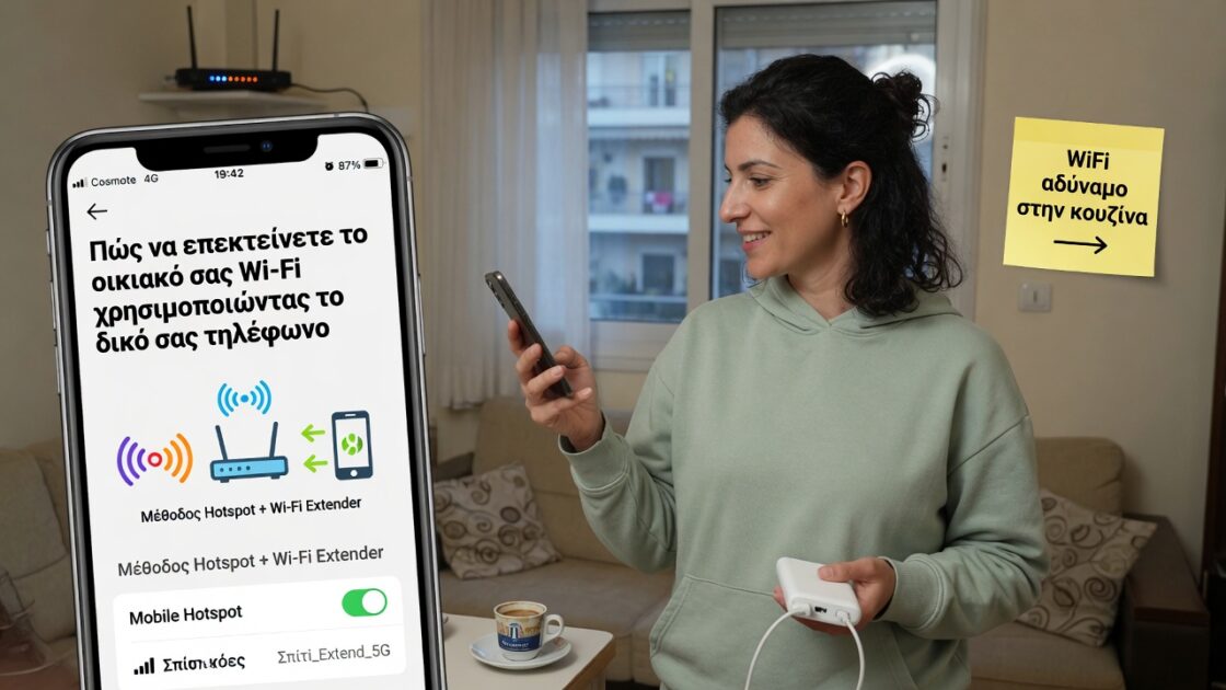 Πώς να επεκτείνετε το οικιακό σας Wi-Fi χρησιμοποιώντας το δικό σας τηλέφωνο 3 Πώς να επεκτείνετε το οικιακό σας Wi-Fi χρησιμοποιώντας το δικό σας τηλέφωνο