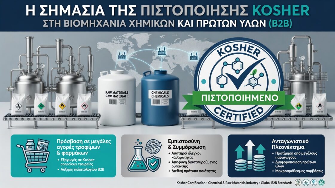 Πιστοποίηση Kosher για Χημικά και Πρώτες Ύλες
