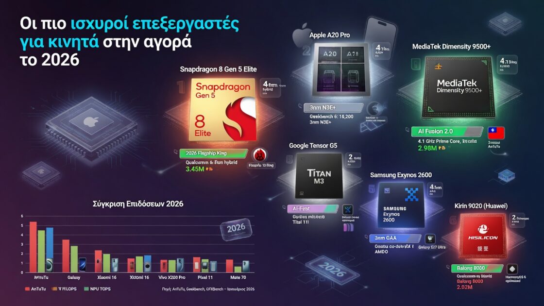 Οι πιο ισχυροί επεξεργαστές για κινητά στην αγορά το 2026 3 Οι πιο ισχυροί επεξεργαστές για κινητά στην αγορά το 2026