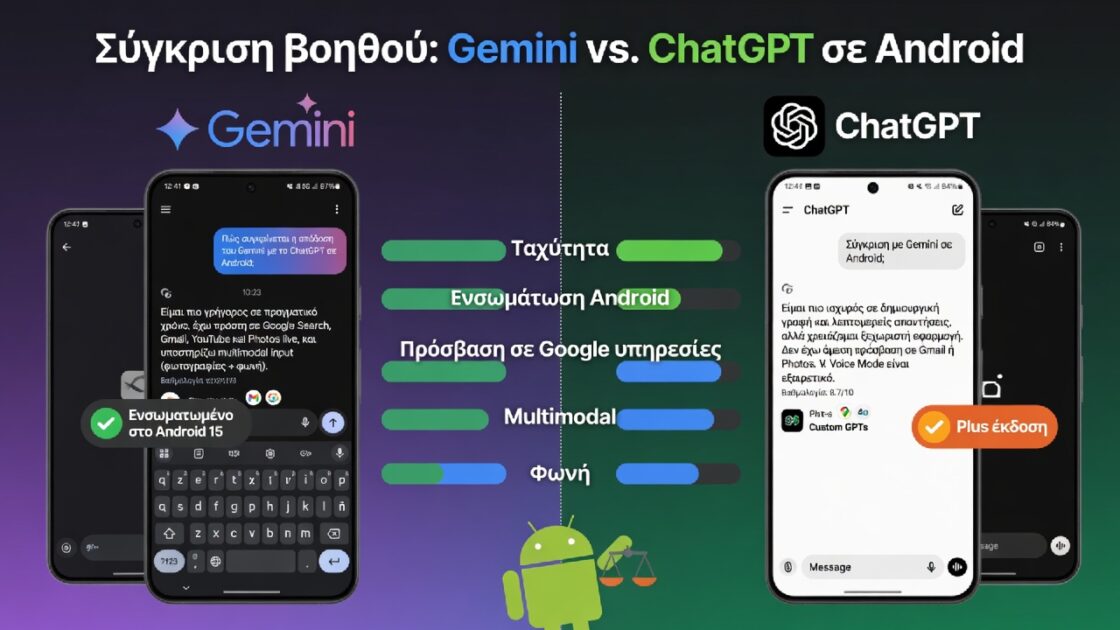 Σύγκριση Βοηθού: Gemini vs. ChatGPT σε Android 4 Σύγκριση Βοηθού Gemini vs. ChatGPT σε Android
