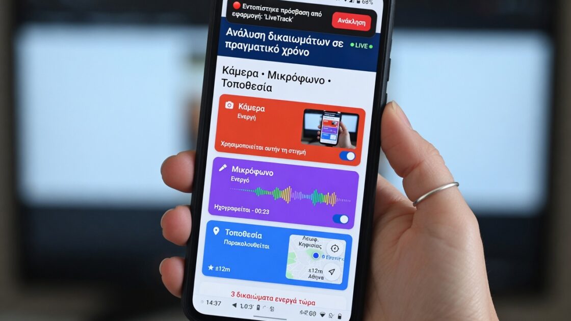 Ανάλυση δικαιωμάτων σε πραγματικό χρόνο: Κάμερα, μικρόφωνο και τοποθεσία 3 Ανάλυση δικαιωμάτων σε πραγματικό χρόνο: Κάμερα, μικρόφωνο και τοποθεσία