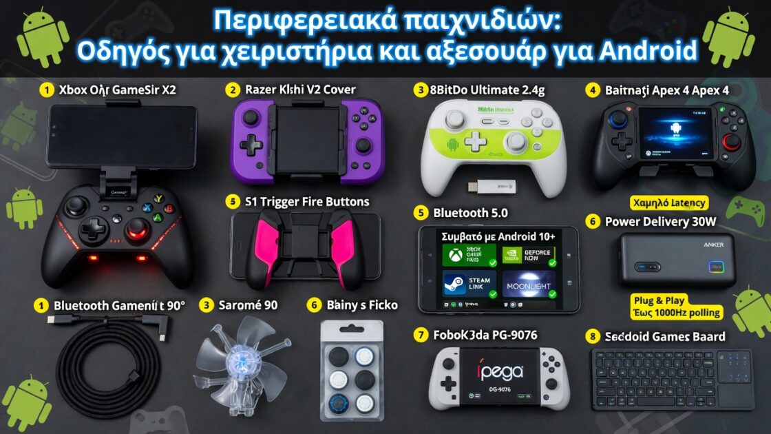 Περιφερειακά παιχνιδιών: Οδηγός για χειριστήρια και αξεσουάρ για Android
