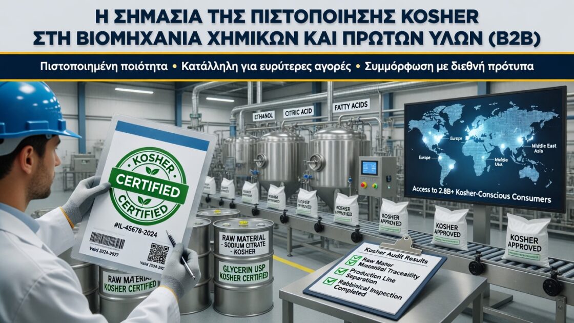 Πιστοποίηση Kosher για Χημικά και Πρώτες Ύλες 3 Πιστοποίηση Kosher για Χημικά και Πρώτες Ύλες