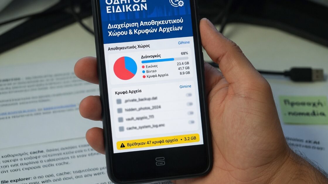 Οδηγός ειδικών για τη διαχείριση αποθηκευτικού χώρου και κρυφών αρχείων 3 Οδηγός ειδικών για τη διαχείριση αποθηκευτικού χώρου και κρυφών αρχείων