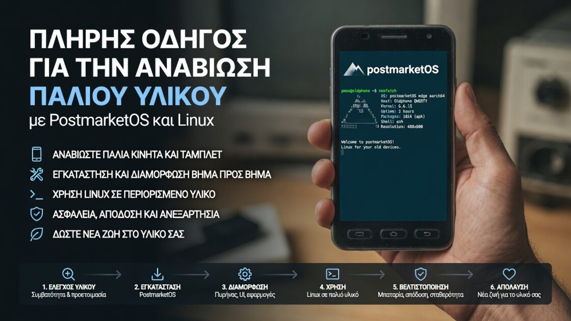 Πλήρης οδηγός για την αναβίωση παλιού υλικού με PostmarketOS και Linux 1 Πλήρης οδηγός για την αναβίωση παλιού υλικού με PostmarketOS και Linux