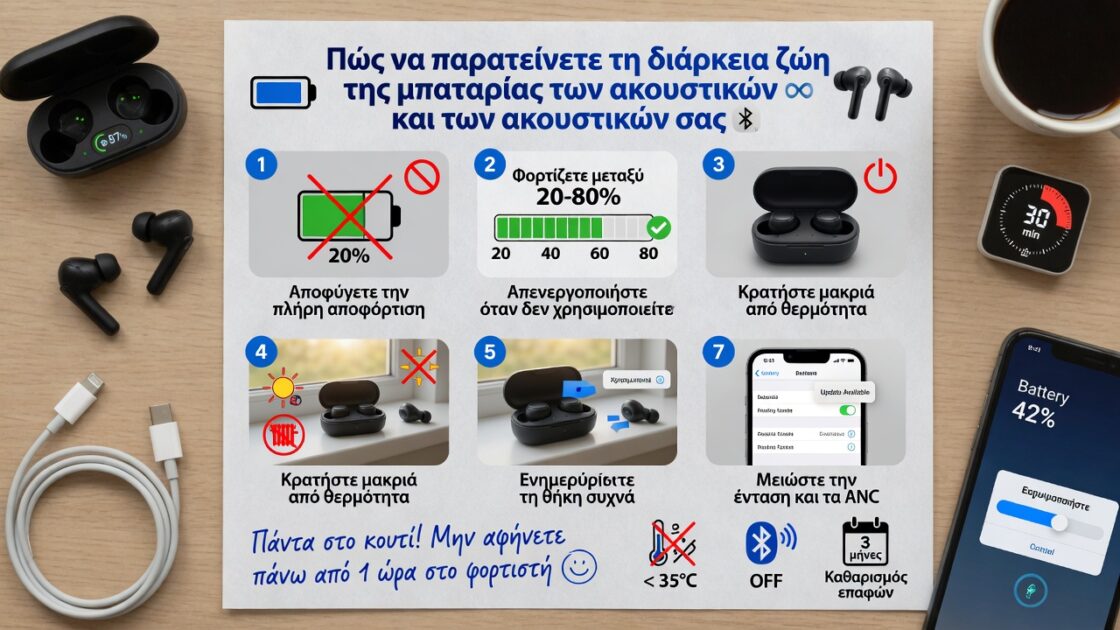 Πώς να παρατείνετε τη διάρκεια ζωής της μπαταρίας των ακουστικών και των ακουστικών σας
