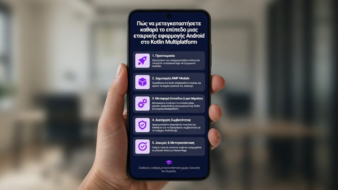 Πώς να μετεγκαταστήσετε καθαρά το επίπεδο μιας εταιρικής εφαρμογής Android στο Kotlin Multiplatform