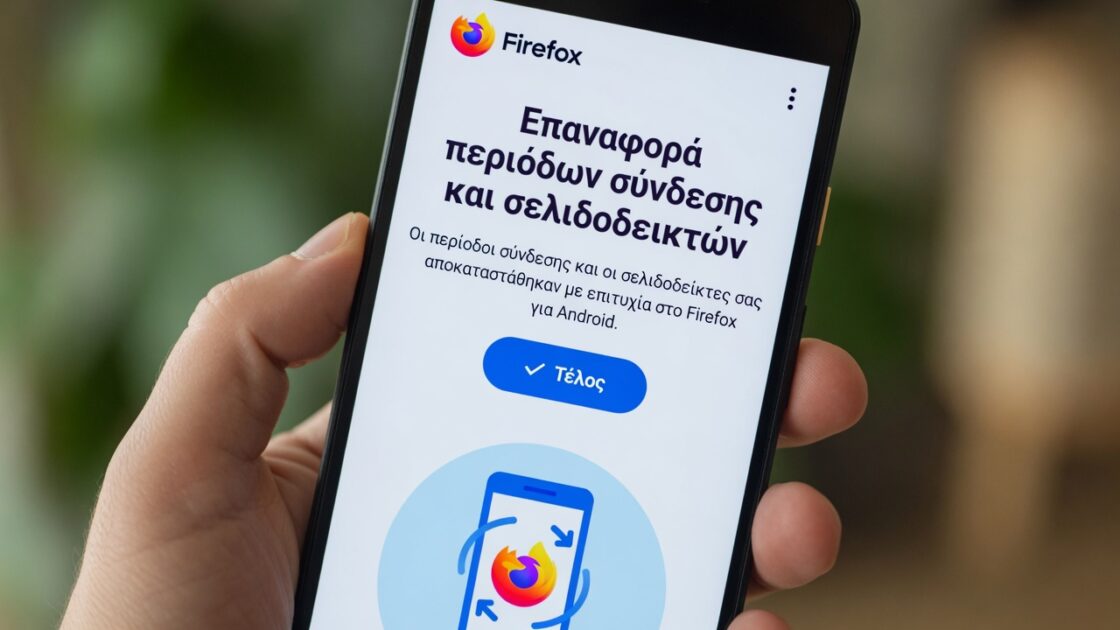 Επαναφορά περιόδων σύνδεσης και σελιδοδεικτών στο Firefox για Android 1 Επαναφορά περιόδων σύνδεσης και σελιδοδεικτών στο Firefox για Android